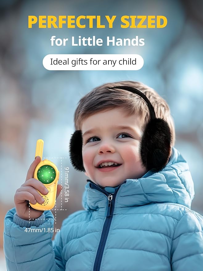 Walkie Talkies for Kids Rechargeable, 3 4 5 Year Old Boy Girl Gifts, 2 Pack Birthday Gifts for 3 4 5 6 7 8 Year Old Boys, Toddler Toys for Indoor Outdoor Games