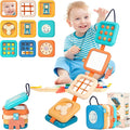 Montessori Busy Board for 1 Year Old, Baby Travel Toys for Toddler 1-3, Sensory Activity Cube with Fine Motor Skills, Birthday Toy Gifts for 1 Year Old Boys Girls