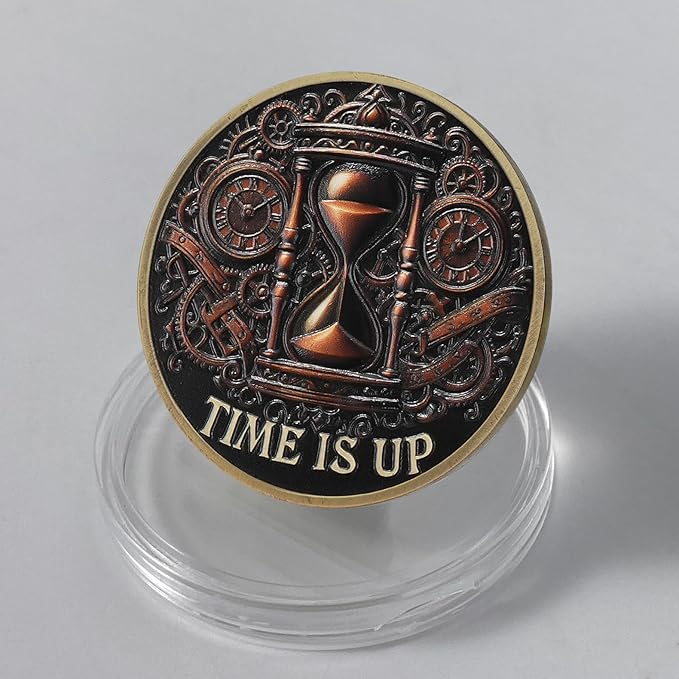 AtSKnSK Memento Mori Coin Momento Mori Coin Skull Coin Stoic Gifts Memento Mori Calendar Living Memento Mori Amor Fati Coin (Gravestone Skull Snake)