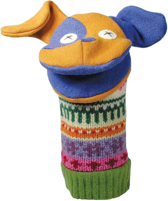 Cate and Levi - Hand Puppet - Premium Reclaimed Wool - Handmade in Canada - Machine Washable (Dog)