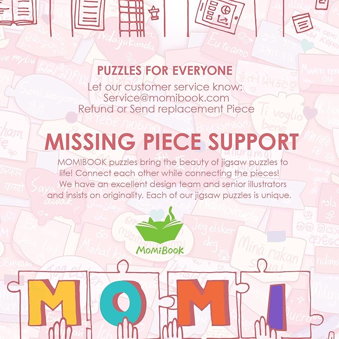 MOMIBOOK Puzzles for Adults 1000 Pieces Jigsaw Puzzles of This Little Thing Called Love, Painting Image Challenging Hard Impossible Hard Puzzle Unique Funny Christmas Valentine's Birthday Gifts