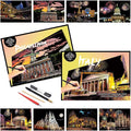 Scratch Art for Adults(8 Sheets A4),Family Creative DIY Painting Papers for Travel Lovers,Craft Lovers|Creative Scratch Art Adult (Philadelphia/Italy) by Iskueal