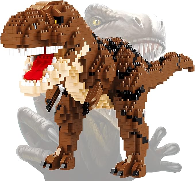 Dinosaur Tyrannosaurus Building Blocks Model Decor Micro Mini Blocks Toy Birthday for Age 6+ Children Adults Teens 1559 Pieces