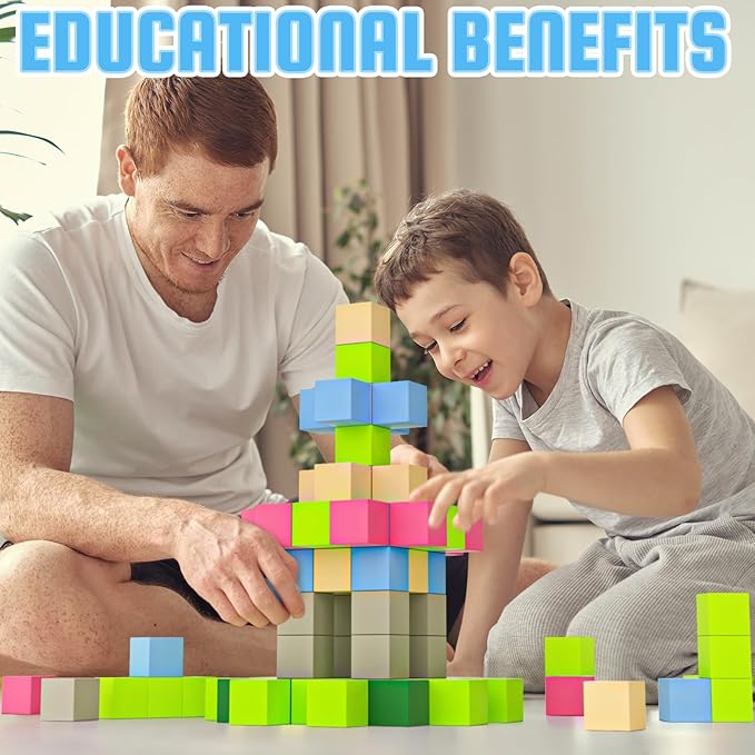 Magnetic Blocks, Magnetic Building Blocks Cubes for Boys & Girls, Magnet Blocks STEM Montessori Sensory Toys for Toddlers Gifts for 3+ Years Old, Fidget Cubes Construction Toys