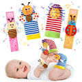 Baby Wrist Rattle Socks and Foot Finder Set Baby Rattles Toys for 0-12 Month, Infant Girl Boy Toys for Babies 3-6 Months, Newborn Hand & Foot Toys for 0 to 9 Months, Baby Easter Gifts