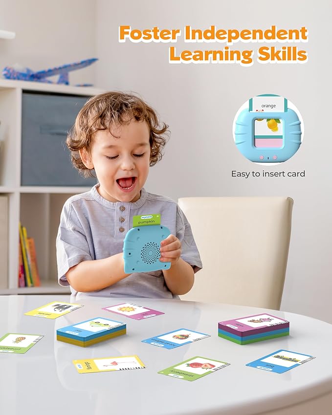 510 Words, Talking Flash Cards for Toddler 1 2 3 4 Year Olds, Language Learning Tools, Pocket Speech Therapy Tools, Autism Aids, Montessori Tools with 31 Themes, Children's Sensory Educational Tools