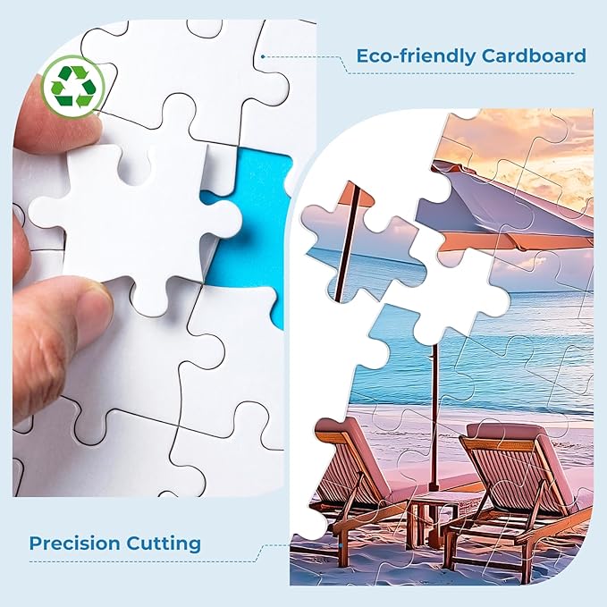 Puzzles for Adults 500 Pieces,Hawaiian Sunset Beach Puzzle for Adults,500 Pieces Tropical Ocean Sunrise Puzzles,Beach Chair Jigsaw Puzzle,Perfect for Game Night Giving Puzzle,20.5x15 in