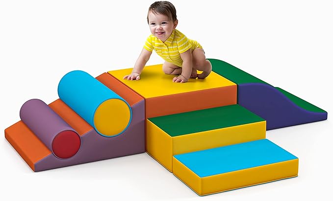 Betterhood Climbing Blocks - Kids Soft Foam Activity Playset - Toddler Soft Couch Climber Gymnastics Equipment for Crawling and Sliding at Home, Preschool