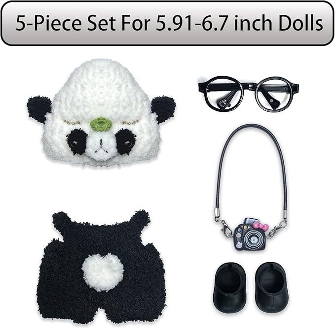 17cm Doll Clothes Set Fashion Doll Clohtes with Accessories of Doll Clothing Suitable for Various Outfits of Dolls (Style H)