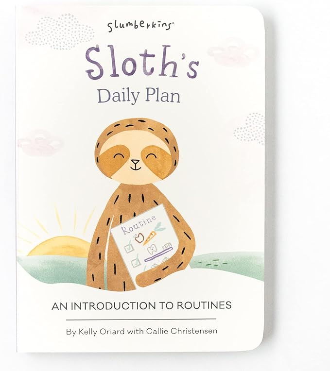 Slumberkins Visual Schedule for Siblings Bundle - Includes 2 Visual Schedules, Sloth Kin, Sloth's Daily Plan & Sloth Starts to Slumber Board Books - Practing Routines & Healthy Boundaries for Kids