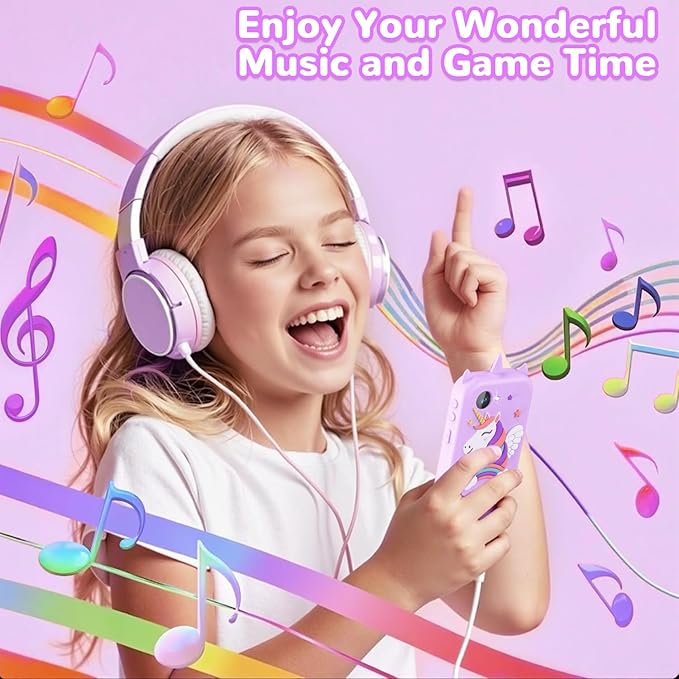 Lapare Kids Smart Phone for Girls, Christmas Birthday Gifts for 3-10 Year Old Kids Toy Cell Phone, 2.8" Touchscreen Toddler Learning Play Toy Phone with Dual Camera, Game, Music Player and More (32GB)