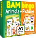 THE BAMBINO TREE Animal and Picture Bingo Game for Kids - Flash Cards Matching Learning Board Game for Ages 3-6 Preschool, Kindergarten & Family Fun