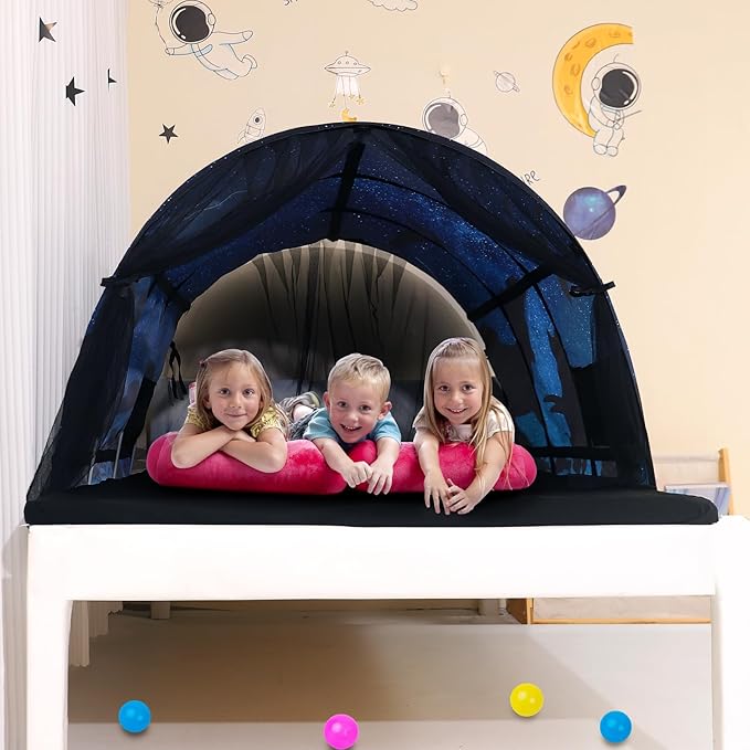 Bed Tent for Kids Lucky Castle Bed Tent Foldable Play House for Children Play Tents for Girls Boys Sleeping Canopy Playhouse