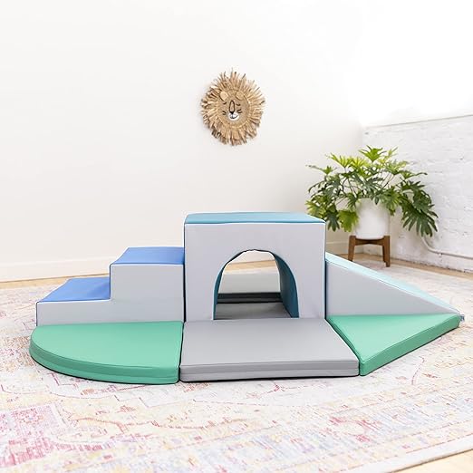 ECR4Kids SoftZone Lincoln Tunnel Climber, Toddler Playset, Contemporary