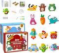 Suzcan Fun Sewing Kit for Kids, Whateveri DIY Doll Sewing Toys, DIY Doll Sewing Toys, My First Sewing Kit, Weaving Loom for Kids, Sew Fun Animals Kit, Handmade Kids Sewing Crafts DIY Kits (A+C Set)