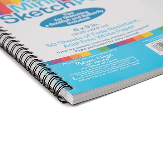 Melissa & Doug Drawing Paper, Sketch Pad, 3-Pack Bundle for Coloring, Writing or Painting (6 x 9 inches) - 50 Sheets Each, Kids Drawing Pad & Art Supplies for Kids Ages 3+