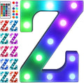 Foaky Colorful LED Letter Lights with Remote,Marquee Light Up Letters Sign for Night Light Wedding/Birthday Party Battery Powered Christmas Lamp Home Bar Decoration(Z)