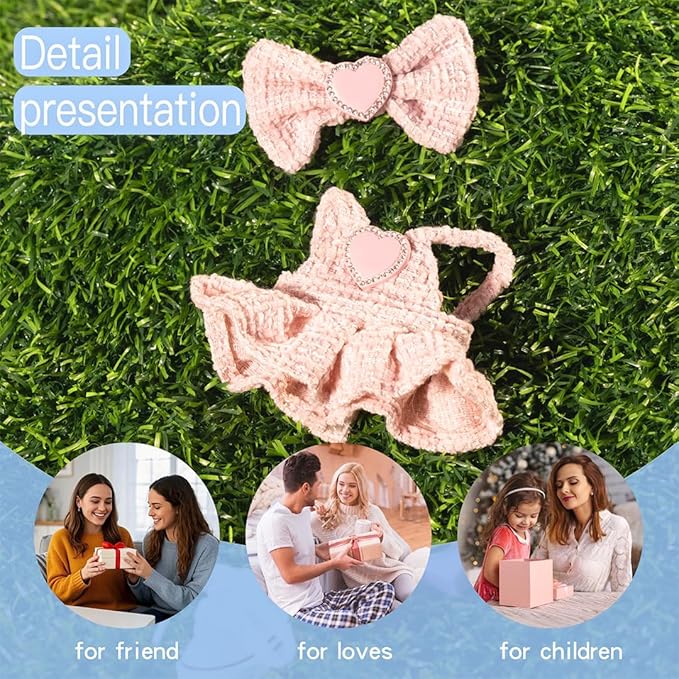 17cm Doll Clothes Set & Outfit Set for 17cm Dolls - Premium Fashion Dresses with Accessories, Luxury Chic Doll Clothing & Style Bundle,Just Clothes (Style-A)