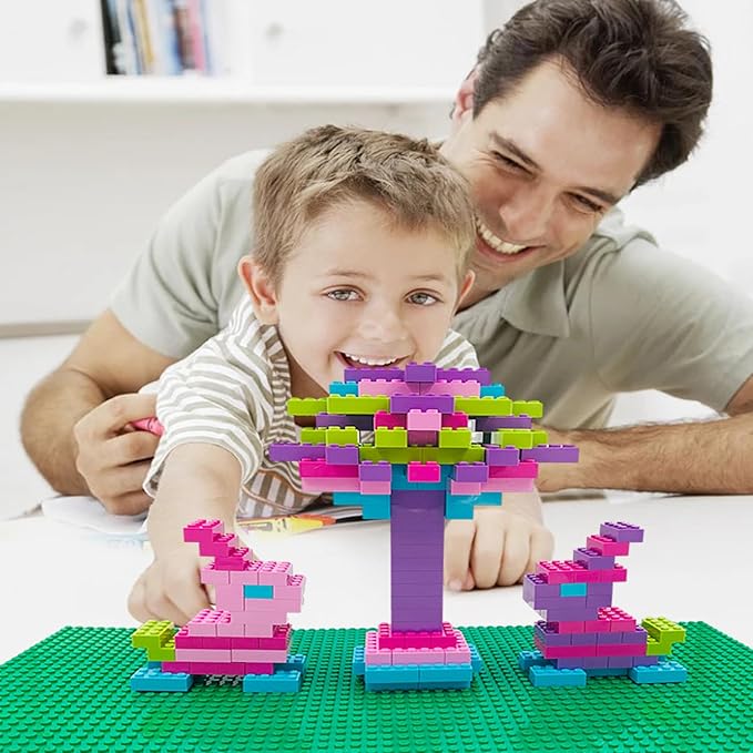 Building Bricks 121 Pieces 2x4 Multi-Color Building Block,Compatible with Classic Building Block,Creative Building Block Toys for Kids(Pink,Blue,Purple,Green,Rose red)