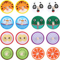 WODI Wooden Spinning Tops, 16 Pcs Wood Novelty Gyroscopes, Kids Handmade Painted Spinner, Kindergarten Toys, Vintage Craft Spin Top, Great Gift for Toddlers Girls Boys