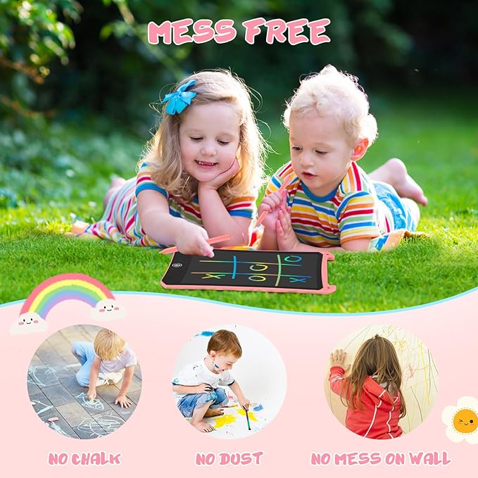 EooCoo Toddler Toys, LCD Writing Tablet for Kids 2 Pack, Kids Stocking Stuffers, Toddler Travel Essentials Drawing Pad, No Mess Coloring Books, Road Trip Activities, Age 3-5 Boy Girl Gifts - 8.5 Inch