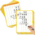 12 Packs Long Division & Multiplication Flash Cards: Math Manipulative Dry Erase Board, Math Games Chart for 2nd 3rd 4th Grade Classroom Must Haves, Homeschool Supplies Teacher Essentials