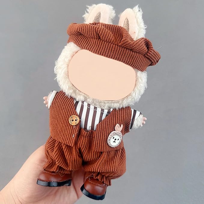 4 Pack—17cm Doll Clothes,Premium Doll Outfit with Accessories,Doll Princess Skirt,Cute Clothes Outfit for 17cm Dolls,End Dolls Fashion Clothing Set(No Dolls and Shoes) (Set E)