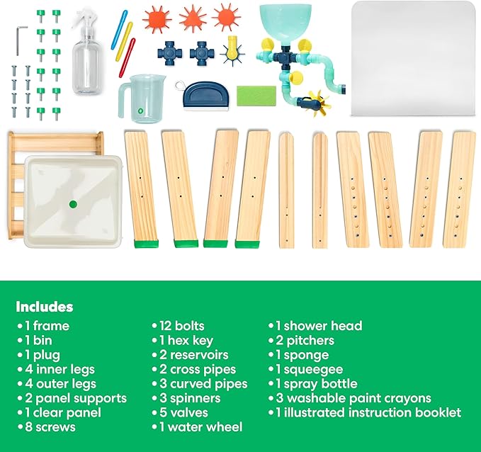 KiwiCo Water and Sand Sensory Table - 26 Accessory Pieces for Toddlers Ages 3+