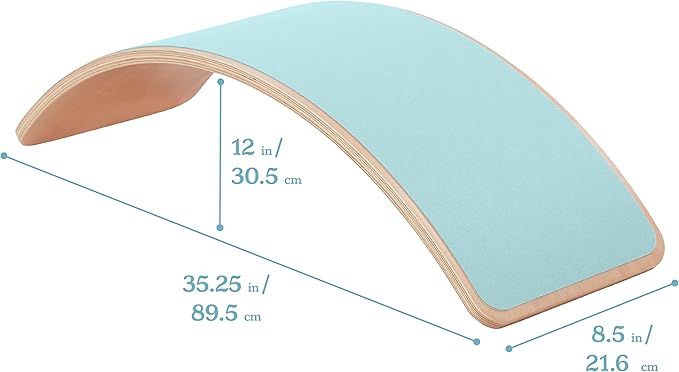 ECR4Kids Balance Board with Felt Base, Montessori Toy, Seafoam