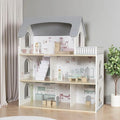 Wooden Dream Playhouse for Girls with Balcony,Doll House for Kids with Furniture,DIY Pretend Play House Toy, Children Dollhouses Toys with 12 PCS Accessories,Birthday Gifts for Boys Girls Ages 3+