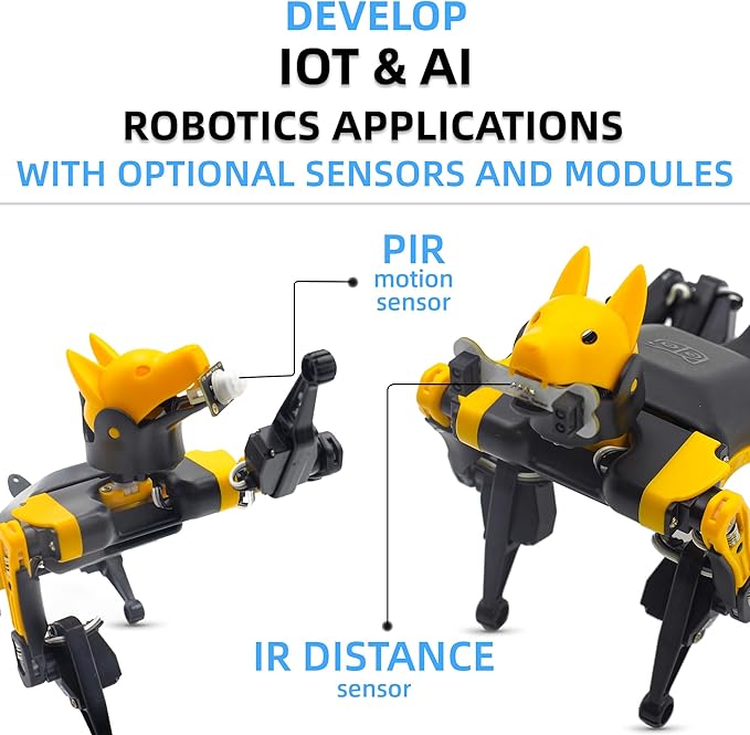 Petoi Robot Dog Bittle X V2 Alloy Servo (Pre-Assembled) | Robotics Kit | Coding Smart Robot Kit, Voice Control, Programmable Quadruped Robot, Open Source, STEM & Robotics Education