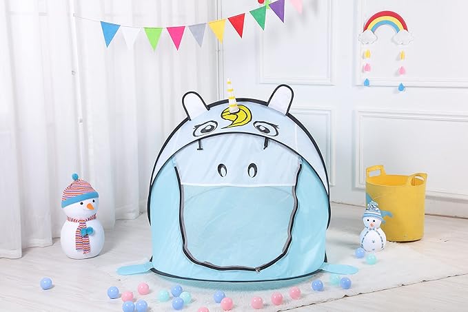 Kids Play Tents – Collapsible Tent for Boys Girls Gift - Large Foldable Playhouse Indoor/Outdoor Fun - Pop up Tent Toys for Age 1 and up Child Birthdays Presents (Unicorn)