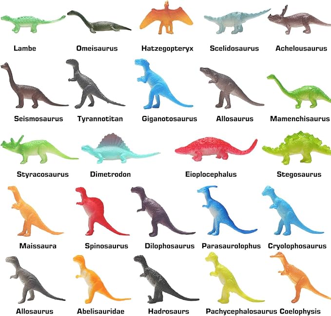 168 Pcs Mini Dinosaur Figure Toys - Realistic Plastic Dinosaur Set for Kids Children Toddler Learning Educational, Goody Bag, Party Supplies, Pinata Stuffers Easter Eggs Easter Basket Filler