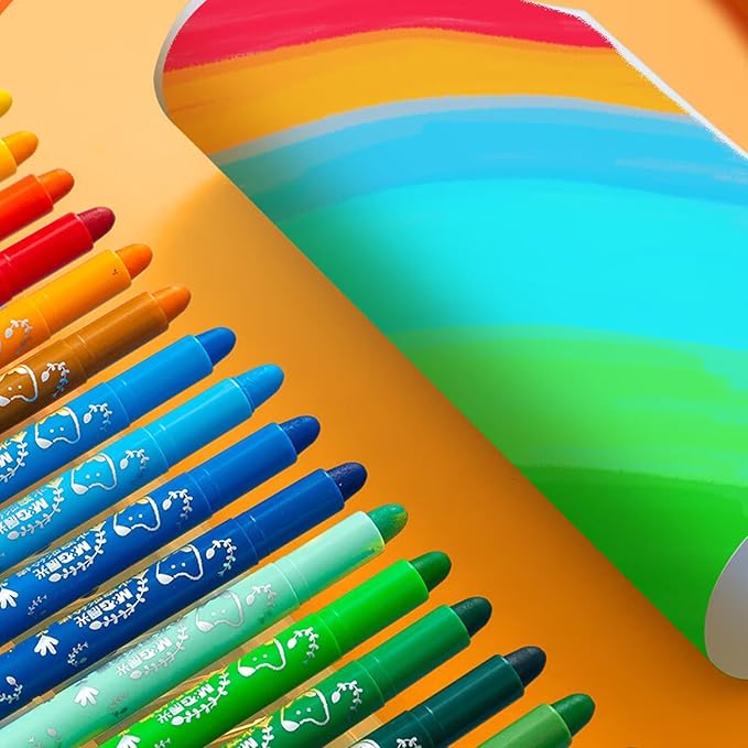 M&G 36 Colors Solid Tempera Paint Sticks for Kids, Washable Non-toxic, Quick Drying, Works Great on Paper Wood Glass Ceramic Canvas, Paint for Kids and Toddlers