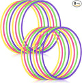 Sratte 8 Pcs Color Hoop Detachable Adjustable Hoop Exercise Ring Plastic Toys for Teens Games Gymnastics Dog Agility Equipment Party Decor, 4 Colors