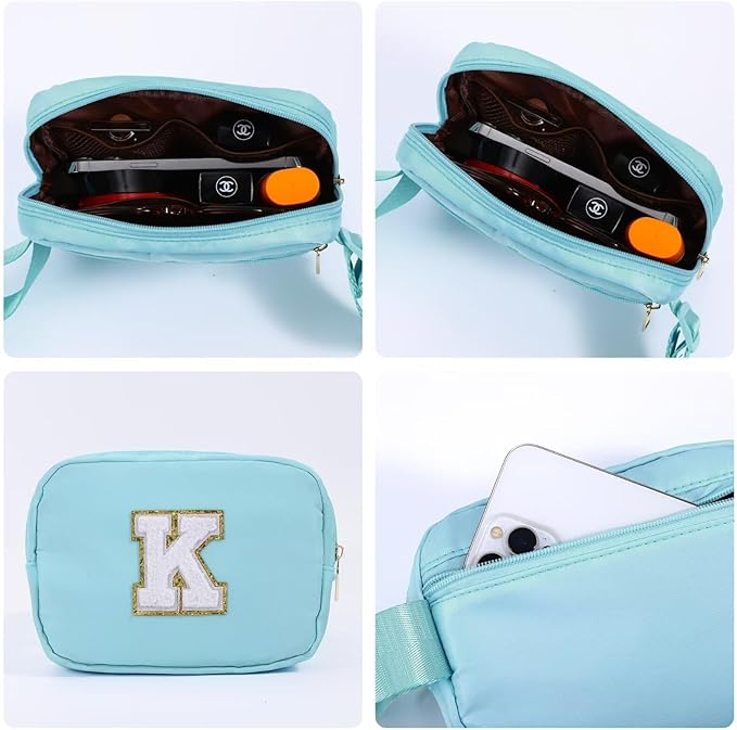 YOOLIFE Birthday Gifts for 4 5 6 7 8 9 10 11 12 13 14 Year Old Girls - Initial Fanny Pack Belt Bag Purse for Girls Teens Daughter Sister Niece, Personalized Trendy Stuff for Teen Girl Kids | Blue Z