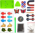 EUDAX Labs Junior Science N/S Magnet Set for Education Science Experiment Tools Icluding Bar/Ring/Horseshoe/Compass Magnets
