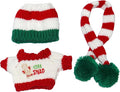 17cm Doll Clothes Christmas Accessories Outfit for 17cm Dolls (NO Doll)(Sweater+Christmas Hat/Scarf)