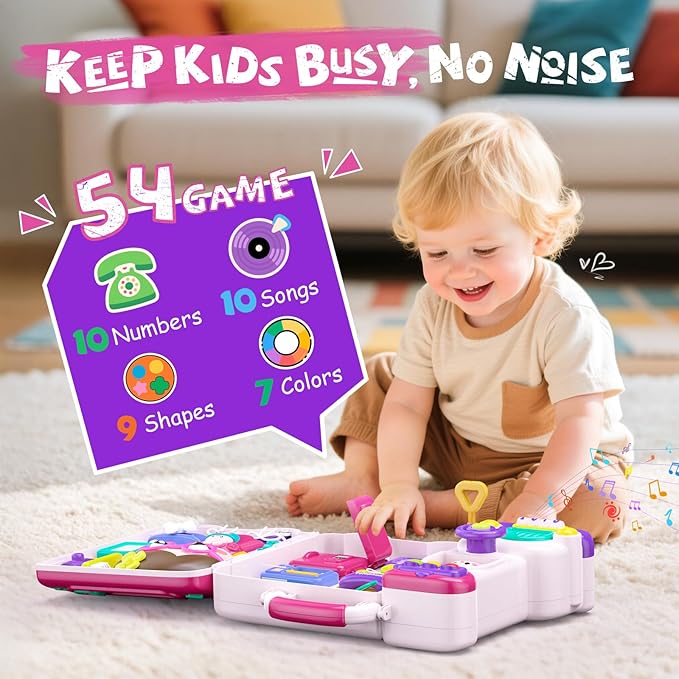 Busy Board Montessori Toys Gift for 1-2 Year, Early Educational Montessori Toys for Toddler 1-3, Birthday Gifts Toy for 1 2 Year Old, Ideas 1 Year Old Birthday Gift Toy