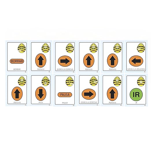 Basic Programming Creating & Debugging Programs Using 1-pc Bee-Bot Floor Robotics with Free 49-pcs A5 Size Sequence Cards - See & Say Version