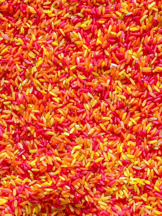 Sensory Bin Filler for Sensory Table - Colored Rice for Sensory Play (Fall)