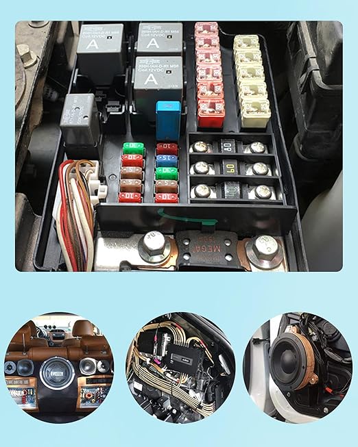 ATM Auto Assortment Kit Resettable Fuse 5A 6A 7.5A 10A 15A 20A 25A 30A Low Profile Mini Fuses Blade Kits Automotive Circuit Breaker Reset Fuses for Boat Marine RV Car Truck Campervan