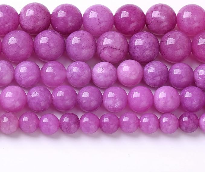 10MM 38PCS Purple Lepidolite Mica Stone Loose Beads for Jewelry Making DIY Bracelet Necklace