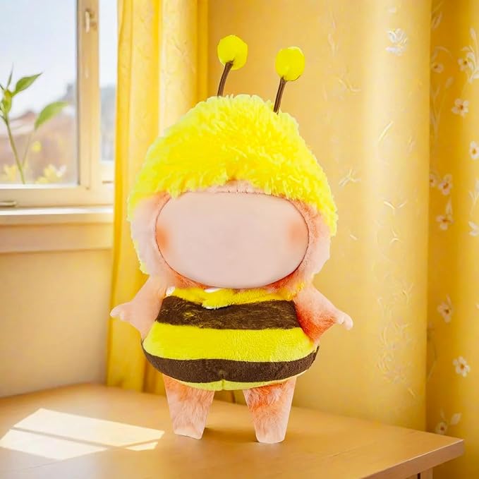 17cm Doll Clothes , Accessories for Cute Doll's Clothes ,Animal Style Outfits , 2 Pieces Set Cute Bee Dolls Outfit with Adorable Cloth and Hat Fashion Accessories for Dolls (Doll Not Included)