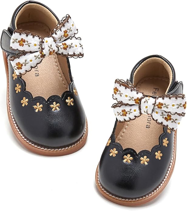 Felix & Flora Toddler Little Girl Mary Jane Dress Shoes - Ballet Flats for Girl Party School Shoes