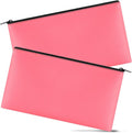 2 Pieces Money Bags with Zipper, 11x6.1 inch Money Pouch, Bank Bag, Cash Bag, Check Wallet, Cosmetics(peach)