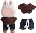 17cm Doll Clothes Set, Premium Jeans & Knitted Sweater Outfit for 17cm 15cm Dolls, Cute Dress Up Fashion, No Doll Included (E, 17cm/15cm)