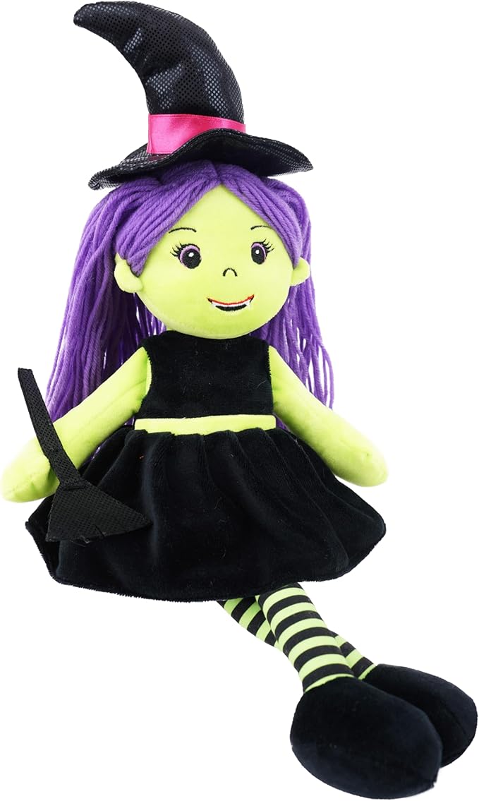June Garden 14" Snuggle Cutie Sophie - Soft Cuddly Witch Doll - Adorable for Kids & Toddlers - M