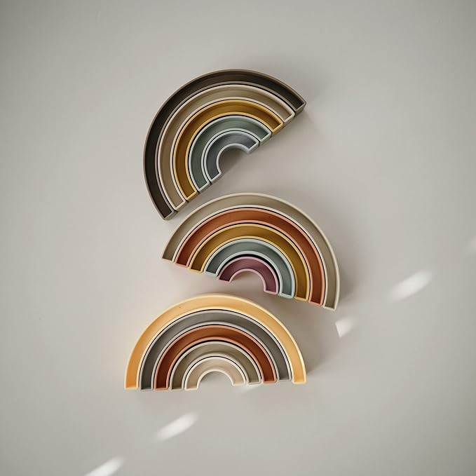 mushie Rainbow Stacker Toy | Made in Denmark (Sol)