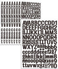 Uniclife 10 Sheets Letter Stickers, 1260 Pcs Scrapbook Stickers, 1 Inch Vinyl Number Alphabet Sticker, Self-Adhesive Stick on Letters for Mailbox Bottles Crafts Posters Decor, Black